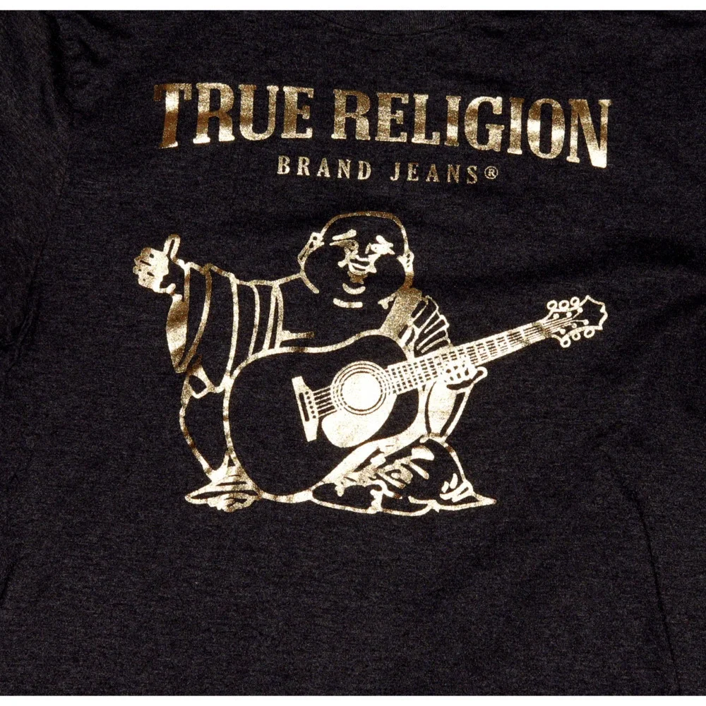 True Religion Loungewear Short Sleeve Buddha Graphic Logo‎ T-Shirt Size Medium